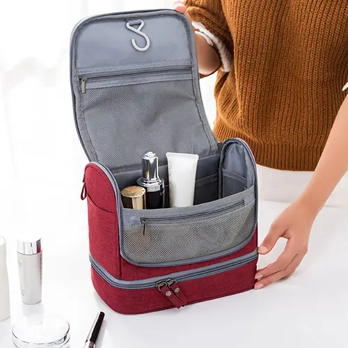 New Style Polyester Big Professional Hanging Toiletry Organizer Womens Makeup Bag